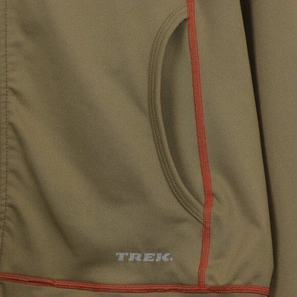 Trek Cycling Men's Large Brown Orange Poly Blend Full Zip Knit Casual Jacket - Picture 5 of 7